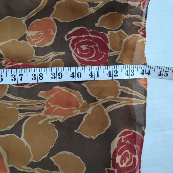 Isaac Mizrahi Floral Flowy Sleeveless Lined Dress 8 Brown Red Orange - Picture 15 of 16